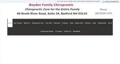 Desktop Screenshot of boydenfamilychiropractic.com